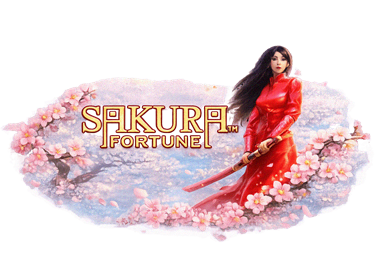 Sakura Fortune japonų tematikos sloto žaidimas su sakurų ir laimės simboliais